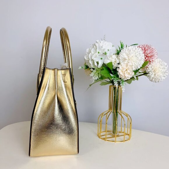 Michael Kors 35H3GM9M2B Mercer Medium Messenger Logo IN PL GLD MULTI - Picture 3 of 7